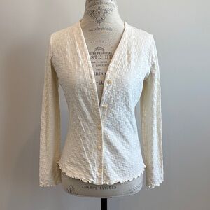 Madewell Cream Textured Cardigan
